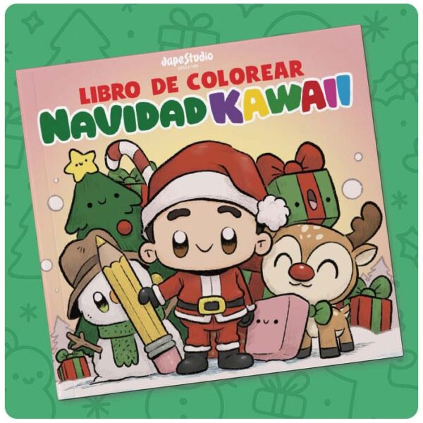 LIBRO DE COLOREAR NAVIDADES KAWAII